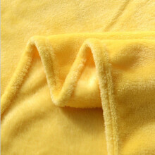 Flannel Blanket Solid Color 100x140cm Yellow 1 Pc