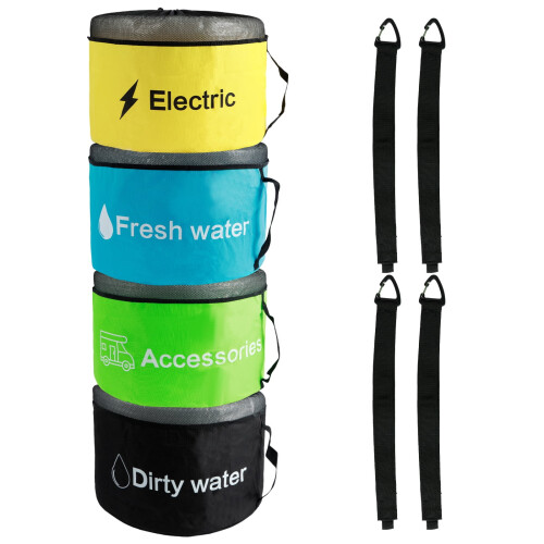 RV Hose Storage Bag Waterproof Mesh Top 3/4 pcs 1