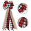 Handmade Buffalo Plaid Christmas Tree Topper Red Black 3
