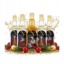 5x DANIELS Üvegpalackok 500ml Karácsonyi Tinktúra Palack PRÉMIUM DÍSZÍTÉSŰ