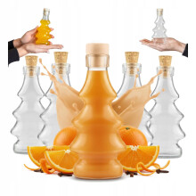 10x ÜVEG 3D KARÁCSONYI FA 100ML LIKŐRÖKHÖZ, LÉHEZ, KARÁCSONYHOZ