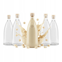 40 db LOFT üvegpalack 500 ml borhoz, likőrhöz, alkoholhoz, gyümölcsléhez 0,5 l