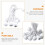 Adjustable Bungee Cords White 4 Inch 50 Pack 4