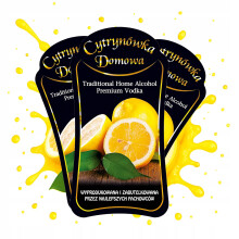 10x PREMIUM ETIKETTER HJEMMELAVET CITRON CITRUS TIL ALKOHOLFLASKER