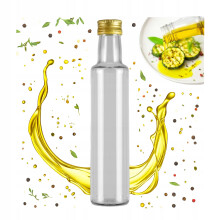 DORICA üveg 250ml átlátszó üveg olajhoz, ecethez, gyümölcsléhez, tinktúrákhoz