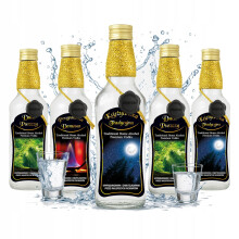 5x Monopol Díszített Üvegpalack 500ml Scorch Spirit Holdtorta Esküvőre