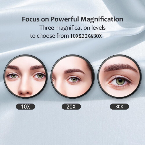 Round Magnifying Mirror 30X 3.5 Inch with 2 Suction Cups 1