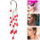 Σκουλαρίκι Weiwei Punk Tassel Ear Cuff Gothic Clip-on, κόκκινο δώρο 3