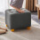 Petit tabouret ottoman confortable, assise basse, 1 pièce 5