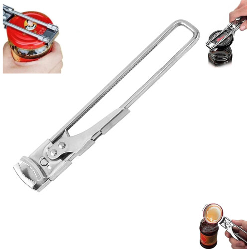 Ouvre-bocal en acier inoxydable, réglable et portable 1