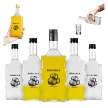 50x Fala üvegpalack 500 ml-es nyomtatással BIMBEREK PREMIUM vodkához 0,5l