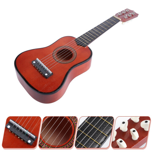 Weiwei Mini 21-inch Wooden 5-String Acoustic Guitar Coffee 1