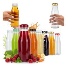 50x Gyümölcslé palackok 200 ml ÜVEG PALACKOK gyümölcsléhez csavaros kupakkal 0,2l