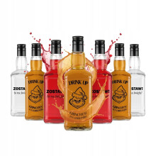 10x DANIELS Karácsonyi Palackok 500ml Nyomattal Whisky Borhoz 0.5l