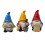 Set di 3 statue di gnomi per decorazione esterna 5