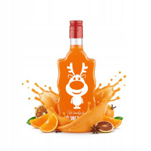 KARÁCSONYI HULLÁM feliratos üveg 500ml LIKŐRÖKhöz való üveg