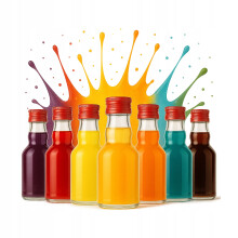 100X MINIATŰR ELIXÍR ÜVEG 50ML + KUPAK