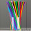 Colorful Flexible Drinking Straws 10.3 Inch 100 Pcs 3