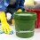 WeiWei green plastic paint bucket with lid and handle 1.3 6