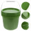 WeiWei green plastic paint bucket with lid and handle 1.3 3
