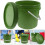 WeiWei green plastic paint bucket with lid and handle 1.3 4