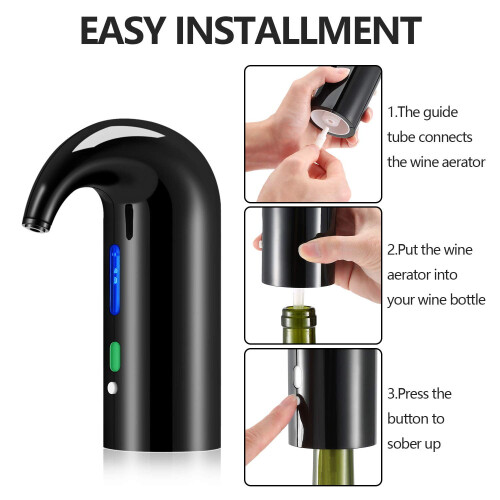 Elektrisk vinlufter med karaffel og dispenser 2