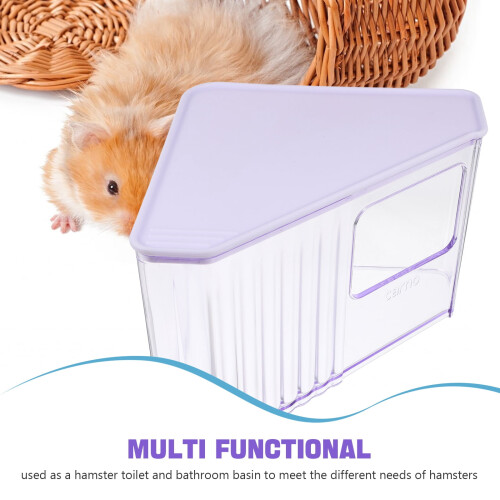 Bac à sable et toilettes pour hamster violet ABS (1 pièce) 2