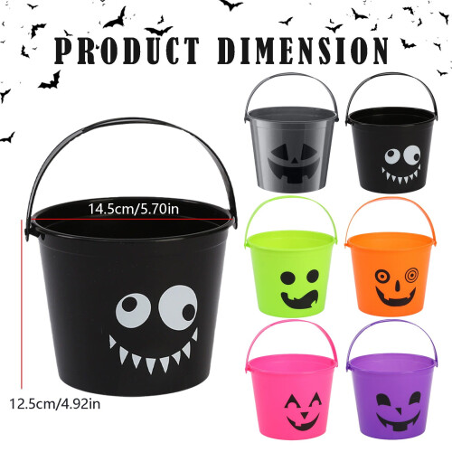Halloween plastik slikspand orange lilla grøn sort 1