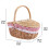 Picknickkorg i rotting med foder i kaki 25x18x24cm 1 st 3