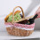Picknickkorg i rotting med foder i kaki 25x18x24cm 1 st 4