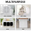 Sofa Slipcover Straps Clips Adjustable 2 Pieces White 4