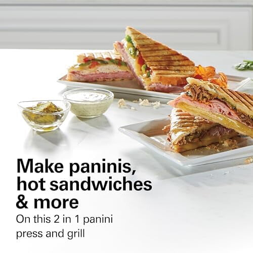 Panini Press Sandwichmaker Elektrisk Grill Rustfritt Stål 1