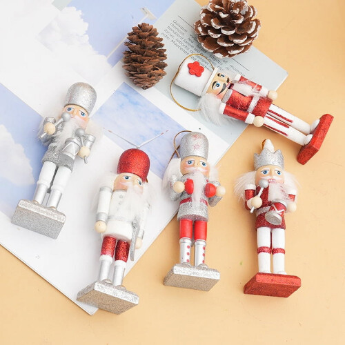 Ensemble de 5 décorations de Noël Casse-Noisette 10 cm 2