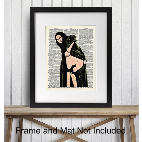 Affiche murale vintage style graffiti Mona Lisa (1 pièce) 1
