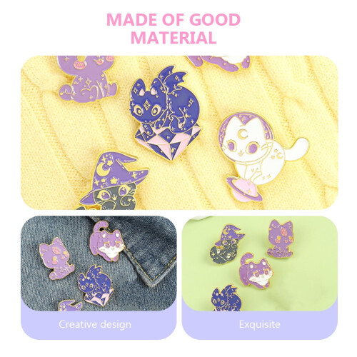 Cat Kitten Brooch Cartoon Animal 4 pcs 1
