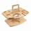 Mesa de piquenique dobrável de madeira com suporte para copos, redonda, 91 cm (36 polegadas). 5