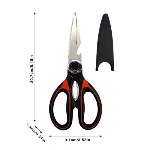 Ciseaux de cuisine robustes en acier inoxydable (1 paire) 2