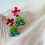 Crystal Christmas Tree Earrings with Red Bow Stainless 4