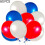 Balões de látex perolados nas cores vermelho, branco e azul, 30 cm (12 polegadas), 60 unidades. 2