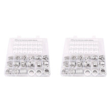 900Pcs Aluminum Gasket Aluminum Flat Washer Aluminum Sealing Ring Combination