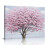 Quadro decorativo em tela com flores de cerejeira rosa, 60x90 cm (24x36 polegadas) 5