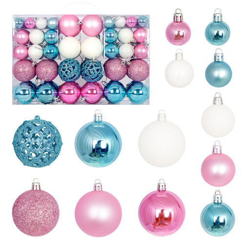 Ensemble de 100 boules décoratives de Noël brillantes et incassables 1