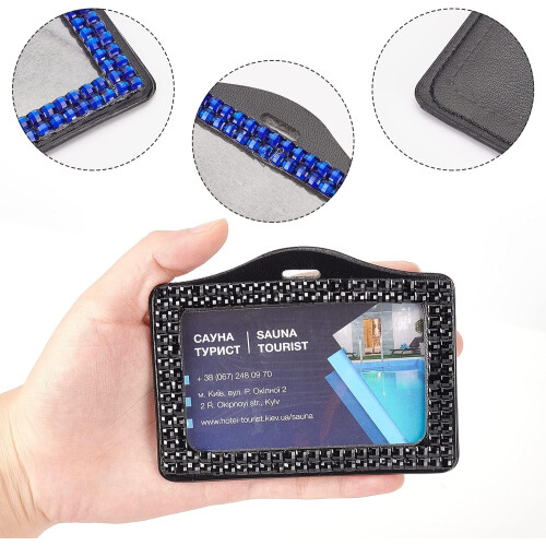 Porta-crachá horizontal com strass, 3,9 x 3,1 cm. 2