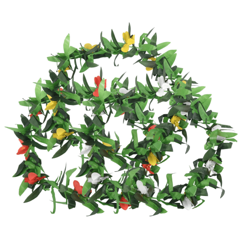 Hawaiian Lei Necklaces Tropical Leaf Design 3 Pcs 1