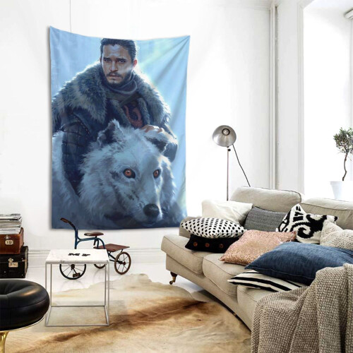 Jon Snow tapestry wall hanging 60" x 51" 1