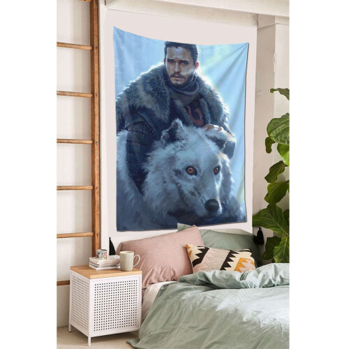 Jon Snow tapestry wall hanging 60" x 51" 2