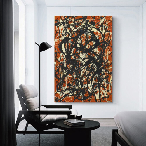Affiche abstraite de Jackson Pollock, 30 x 45 cm 2