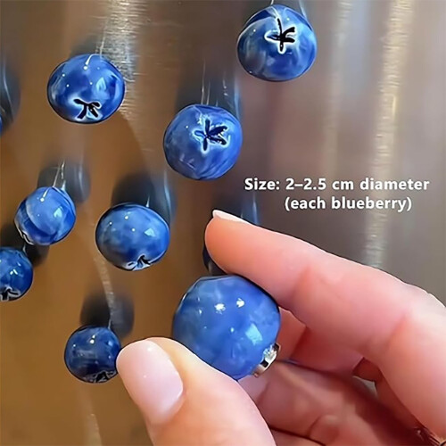Blueberry Fridge Magnet Ceramic 3D Resin 1 Piece 2