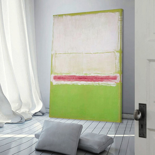 Mark Rothko Blanc Rose Vert 1951 Impression sur toile 20x30cm 2