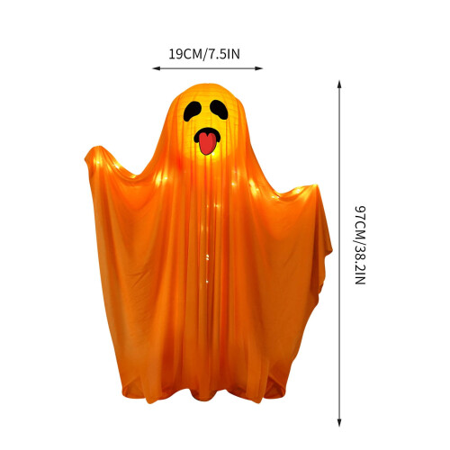 Halloween-ripustettava haamukoriste LED-valoilla 2